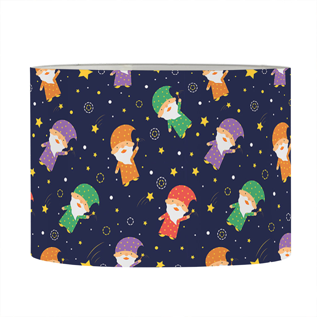 Cute Wizard Pattern Print Drum Lamp Shade