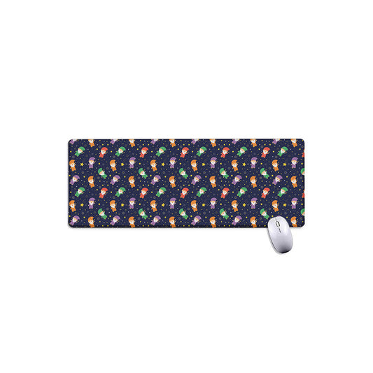Cute Wizard Pattern Print Extended Mouse Pad