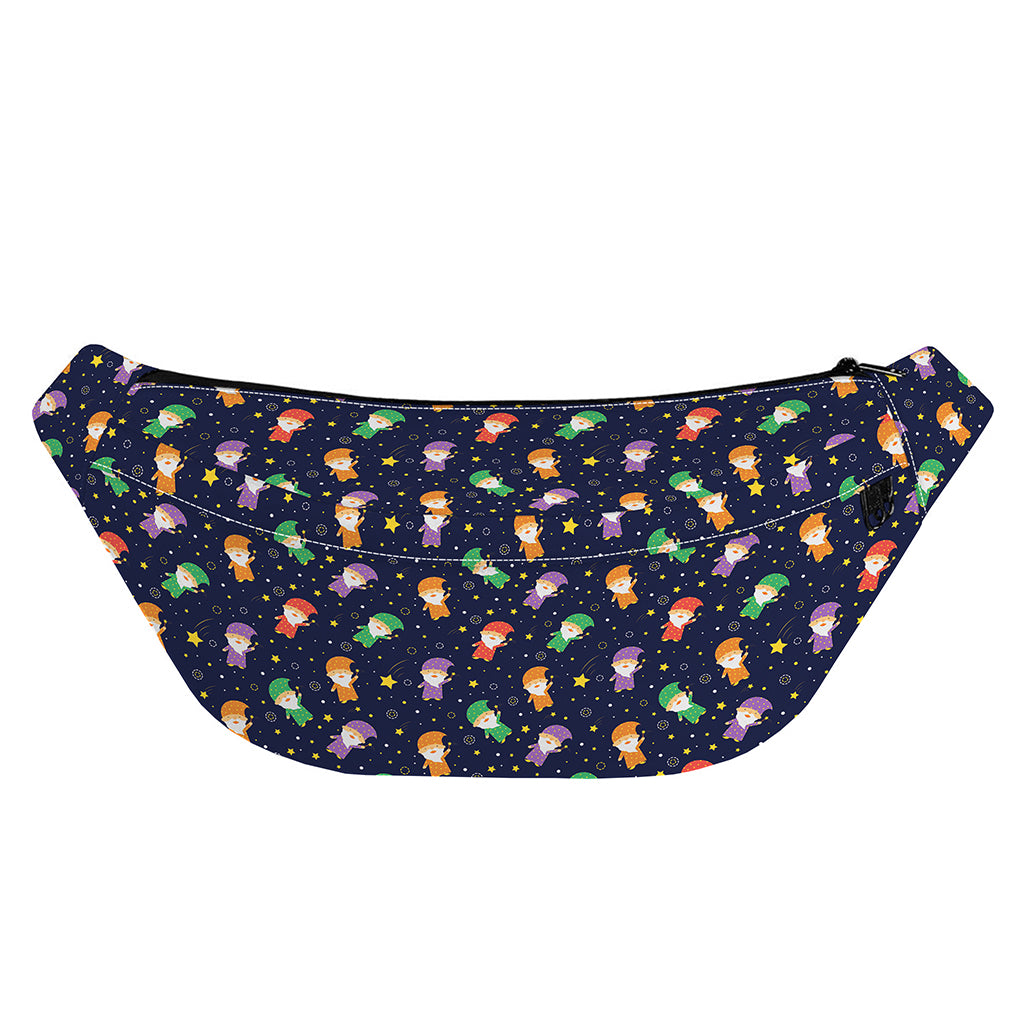 Cute Wizard Pattern Print Fanny Pack