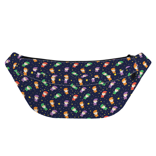 Cute Wizard Pattern Print Fanny Pack