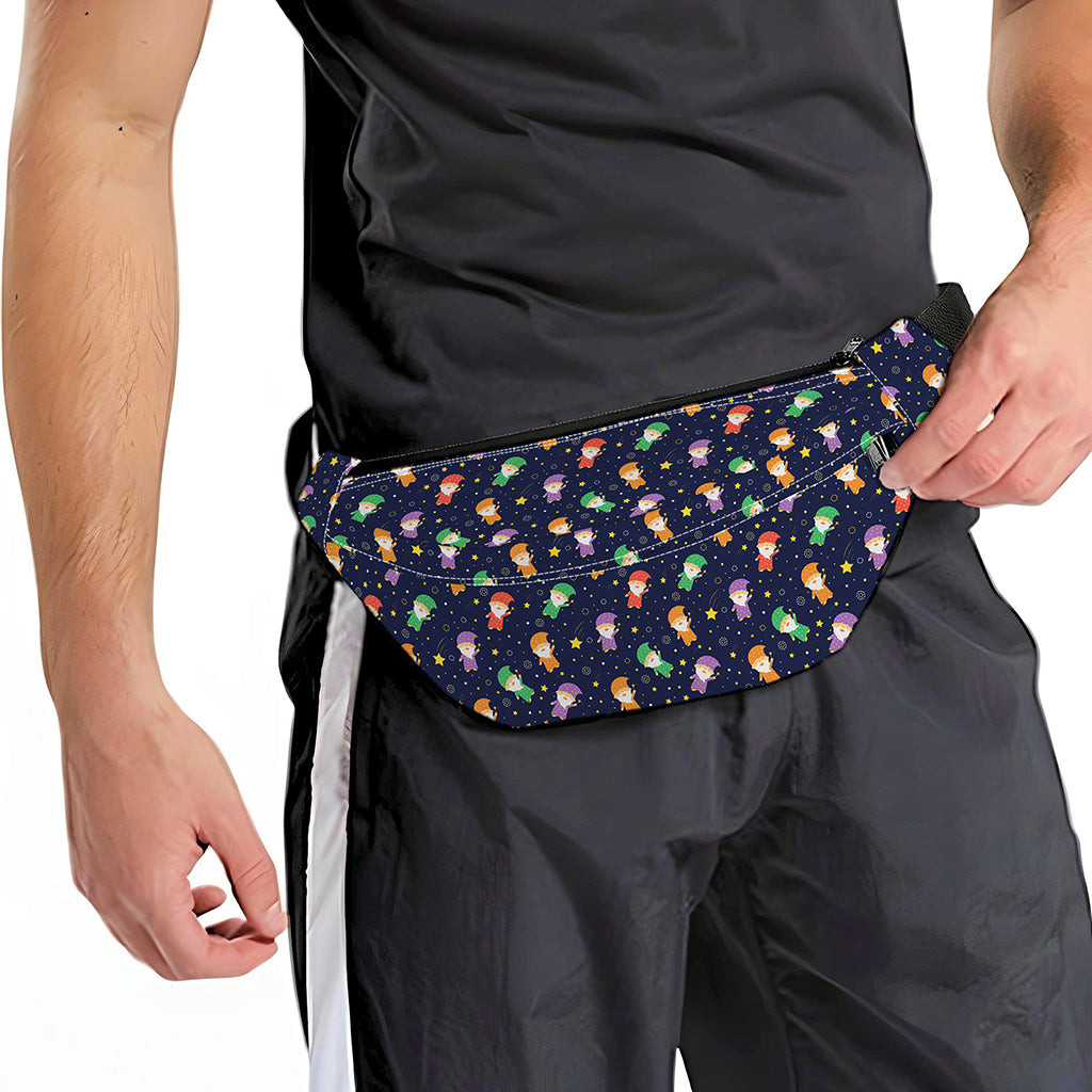 Cute Wizard Pattern Print Fanny Pack