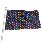 Cute Wizard Pattern Print Flag