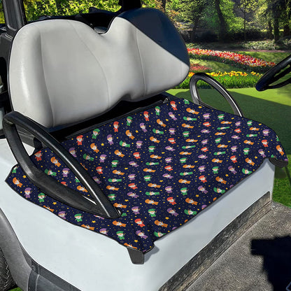 Cute Wizard Pattern Print Golf Cart Seat Cover