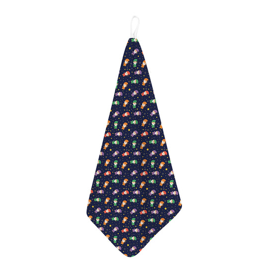 Cute Wizard Pattern Print Hand Towel