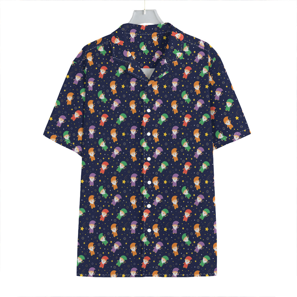 Cute Wizard Pattern Print Hawaiian Shirt