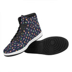 Cute Wizard Pattern Print High Top Leather Sneakers