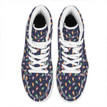 Cute Wizard Pattern Print High Top Leather Sneakers