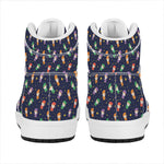 Cute Wizard Pattern Print High Top Leather Sneakers