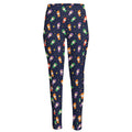 Cute Wizard Pattern Print High-Waisted Pocket Leggings