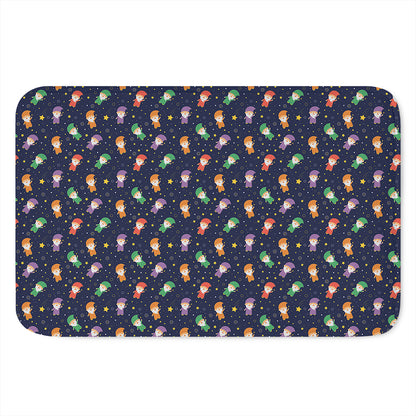 Cute Wizard Pattern Print Indoor Door Mat