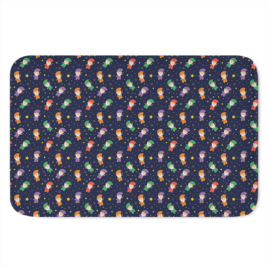 Cute Wizard Pattern Print Indoor Door Mat