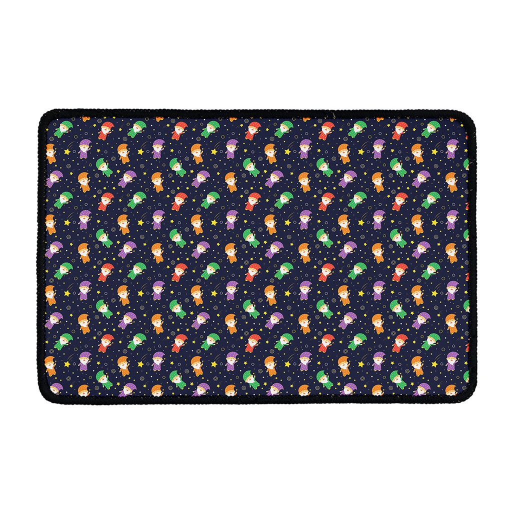 Cute Wizard Pattern Print Kitchen Mat