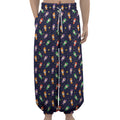 Cute Wizard Pattern Print Lantern Pants