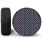Cute Wizard Pattern Print Leather Spare Tire Cover