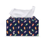 Cute Wizard Pattern Print Leather Tissue Box Cover