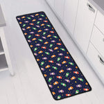Cute Wizard Pattern Print Long Kitchen Mat