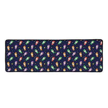 Cute Wizard Pattern Print Long Kitchen Mat