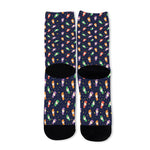 Cute Wizard Pattern Print Long Socks