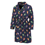 Cute Wizard Pattern Print Men's Bathrobe