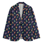 Cute Wizard Pattern Print Men's Blazer