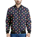 Cute Wizard Pattern Print Men's Bomber Jacket