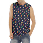 Cute Wizard Pattern Print Men's Fitness Tank Top