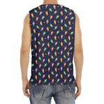 Cute Wizard Pattern Print Men's Fitness Tank Top