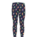 Cute Wizard Pattern Print Men's leggings