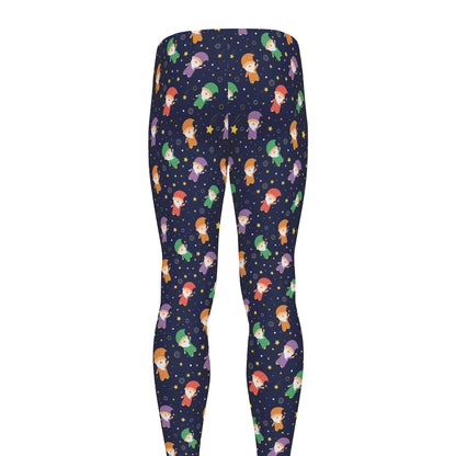 Cute Wizard Pattern Print Men's leggings