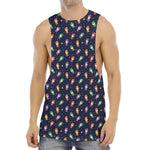 Cute Wizard Pattern Print Men's Muscle Tank Top