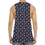 Cute Wizard Pattern Print Men's Muscle Tank Top