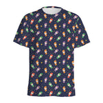 Cute Wizard Pattern Print Men's Sports T-Shirt