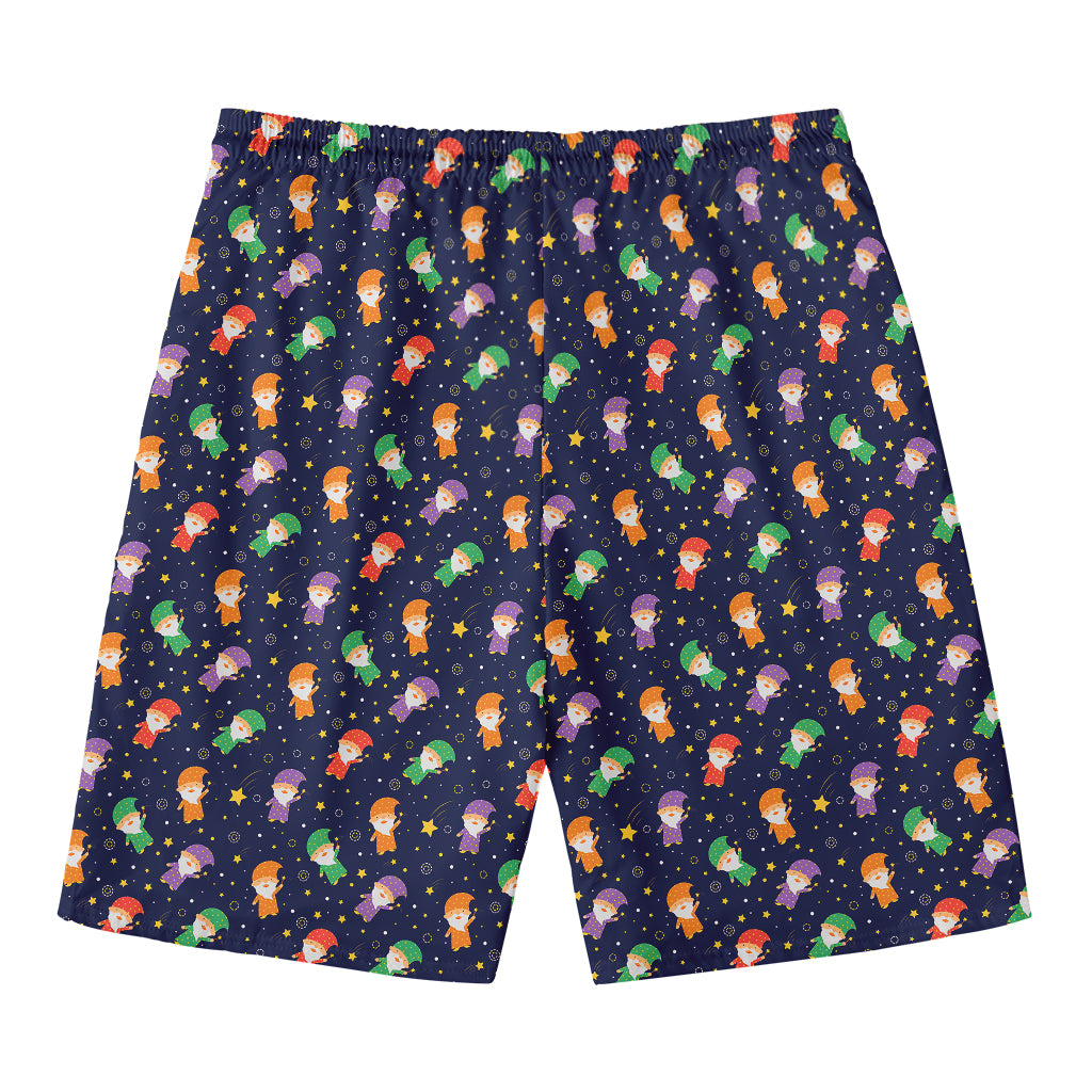 Cute Wizard Pattern Print Men's Swim Trunks