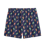 Cute Wizard Pattern Print Mesh Shorts