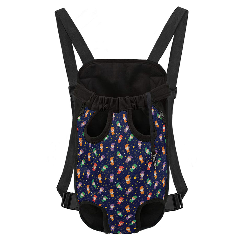 Cute Wizard Pattern Print Pet Carrier Backpack