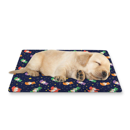 Cute Wizard Pattern Print Pet Cooling Mat Cover