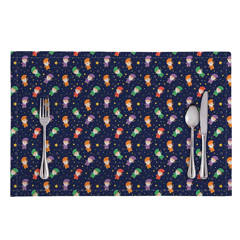 Cute Wizard Pattern Print Placemat