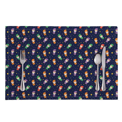 Cute Wizard Pattern Print Placemat