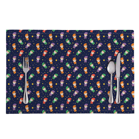 Cute Wizard Pattern Print Placemat
