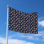 Cute Wizard Pattern Print Polyester Flag