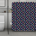 Cute Wizard Pattern Print Polyester Shower Curtain