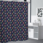 Cute Wizard Pattern Print Premium Shower Curtain