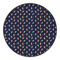 Cute Wizard Pattern Print Round Floor Mat