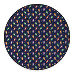Cute Wizard Pattern Print Round Floor Mat