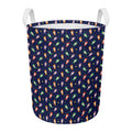 Cute Wizard Pattern Print Round Laundry Basket