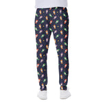Cute Wizard Pattern Print Scuba Joggers