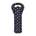 Cute Wizard Pattern Print Single Neoprene Wine Tote