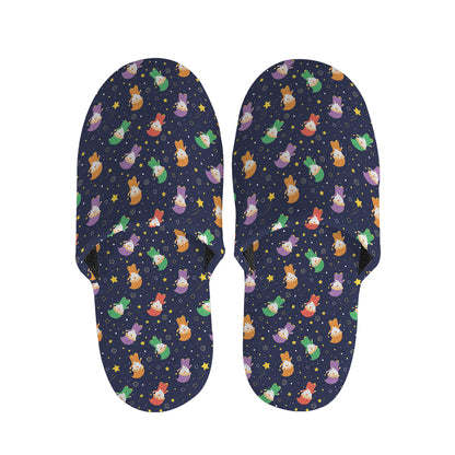 Cute Wizard Pattern Print Slippers