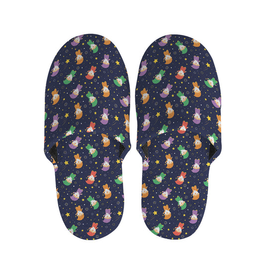 Cute Wizard Pattern Print Slippers