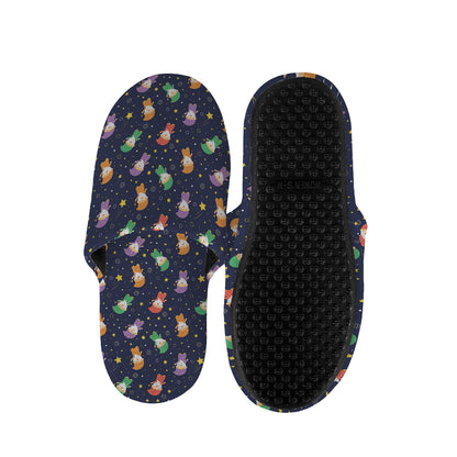 Cute Wizard Pattern Print Slippers